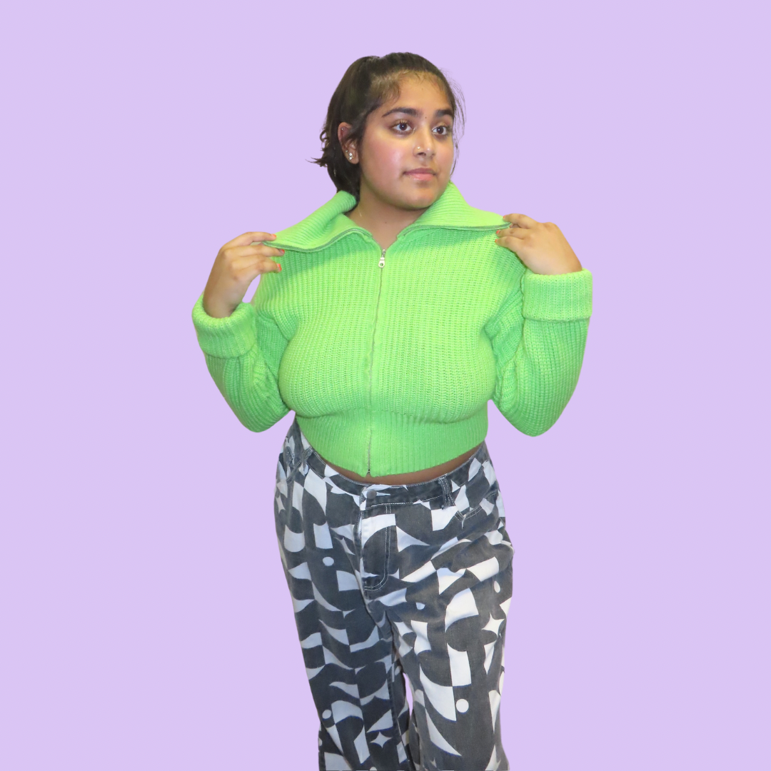 Neon Green Turtle Neck